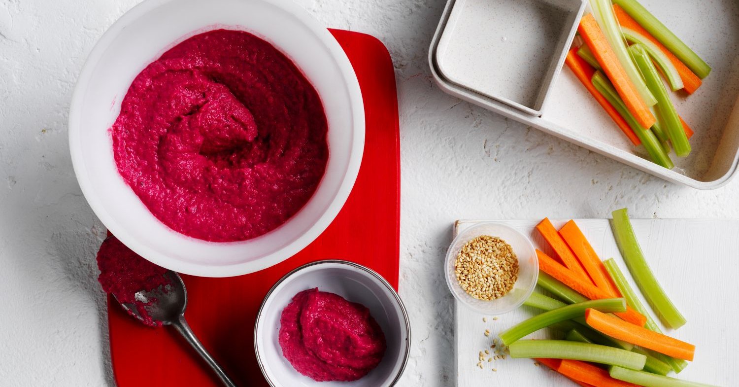 Beetroot and sesame dip