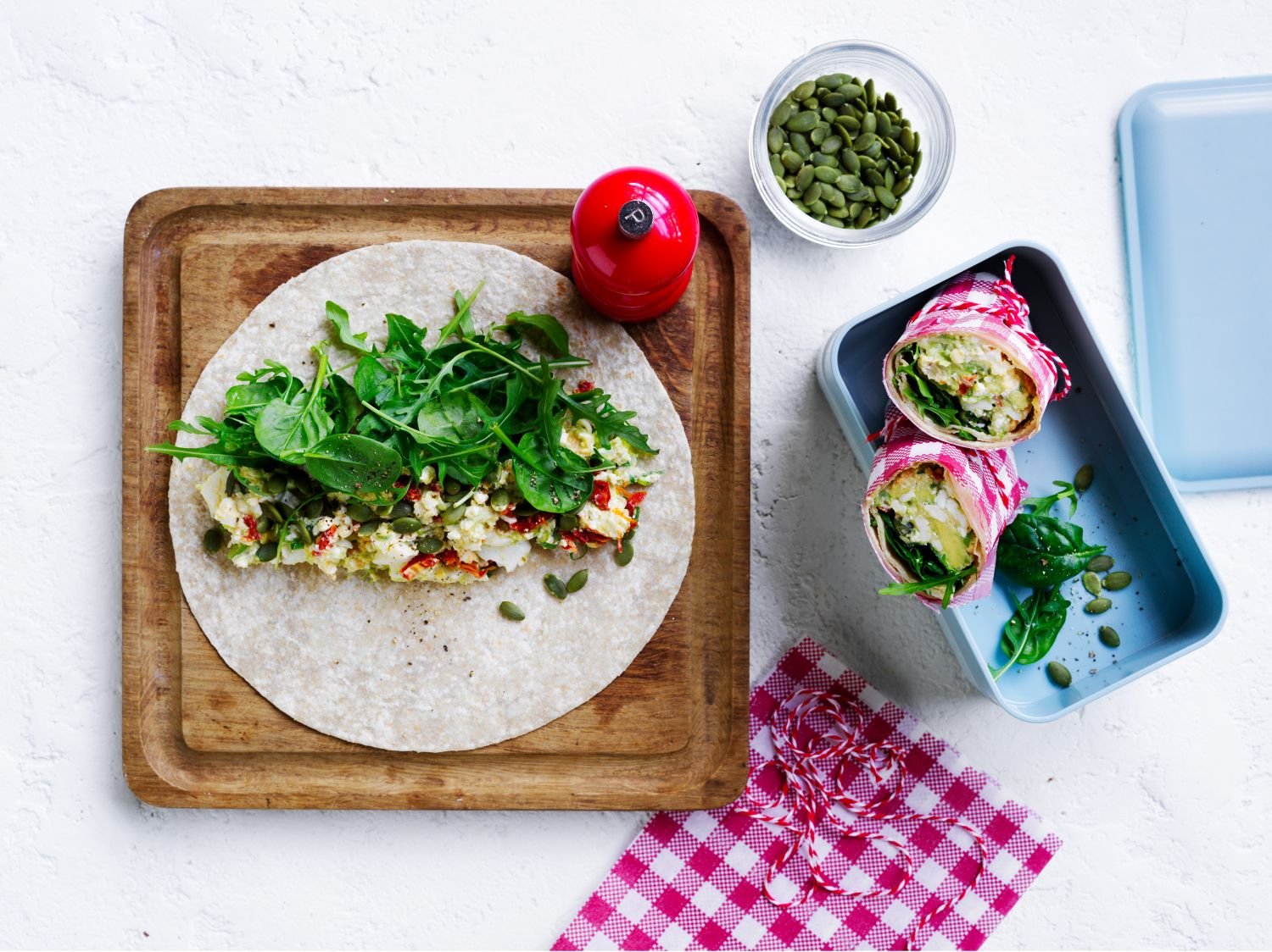Egg and avocado brekkie wrap
