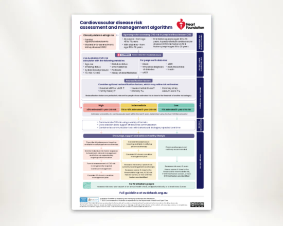 Screen grab from Heart Health Check risk assessment resource download