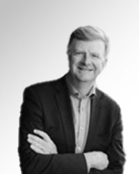 A monochrome image of Mr Stephen Halliday.