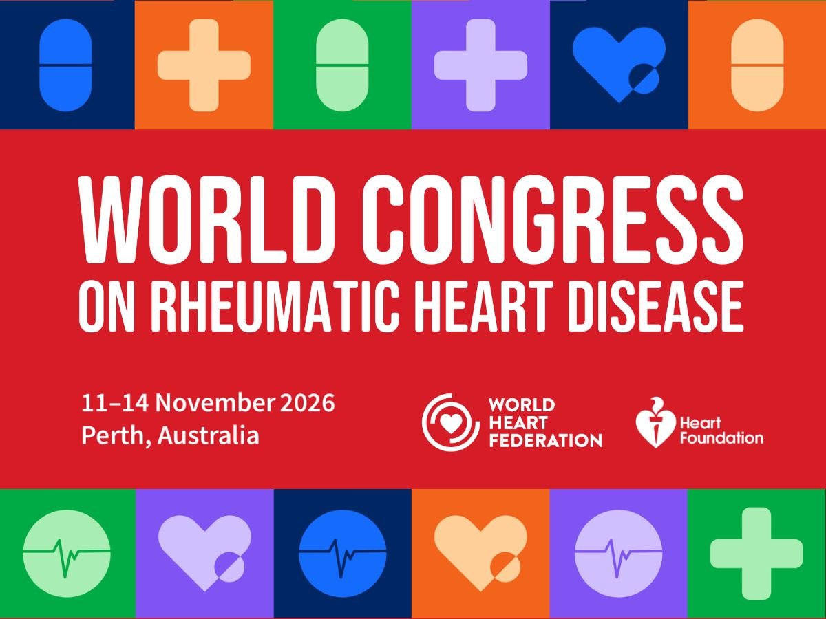 colourful promotional tile for World Congress Rhythmic Heart Disease 
