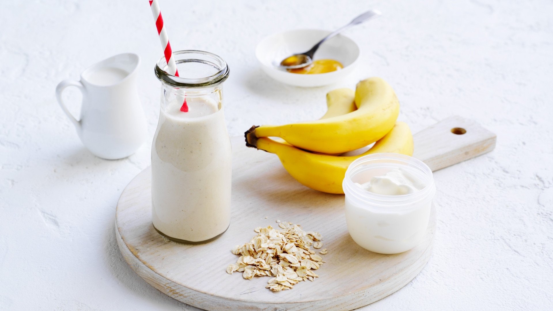 Small and mighty banana oat smoothie
