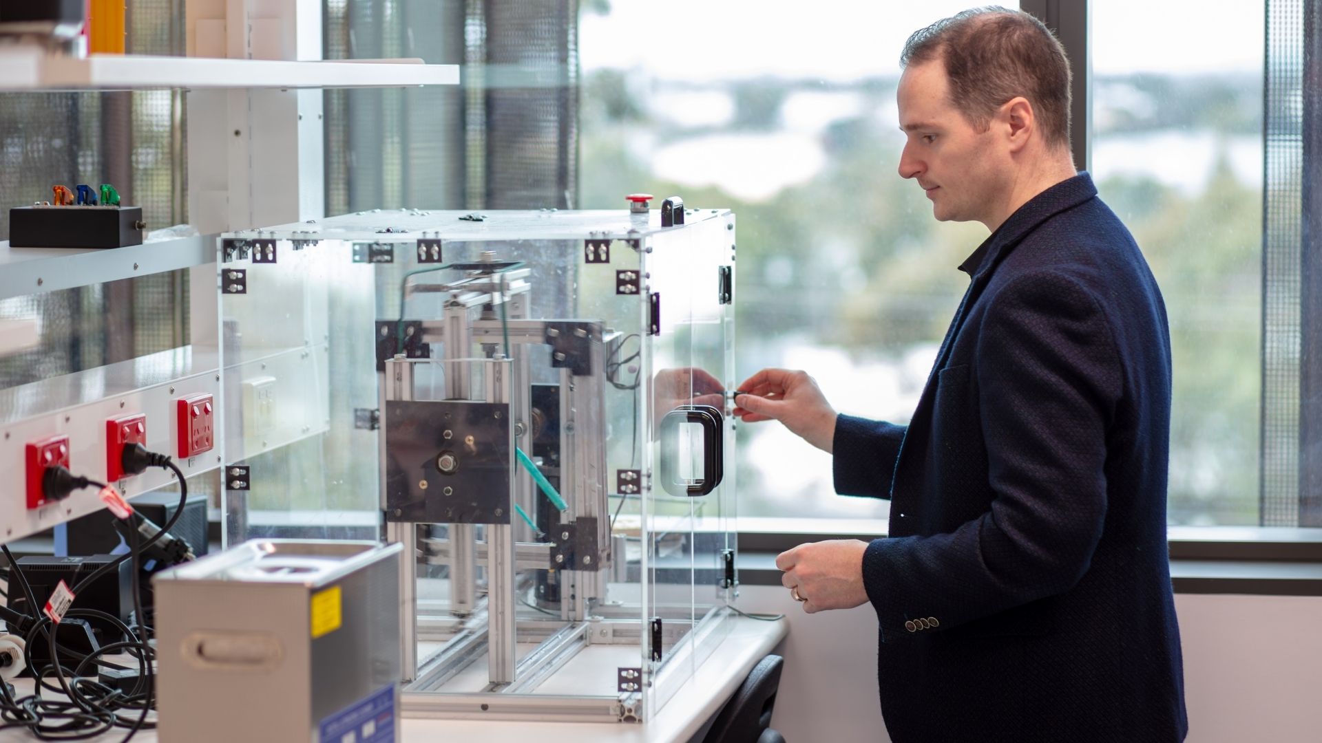 Shaun Gregory working in a research laboratory