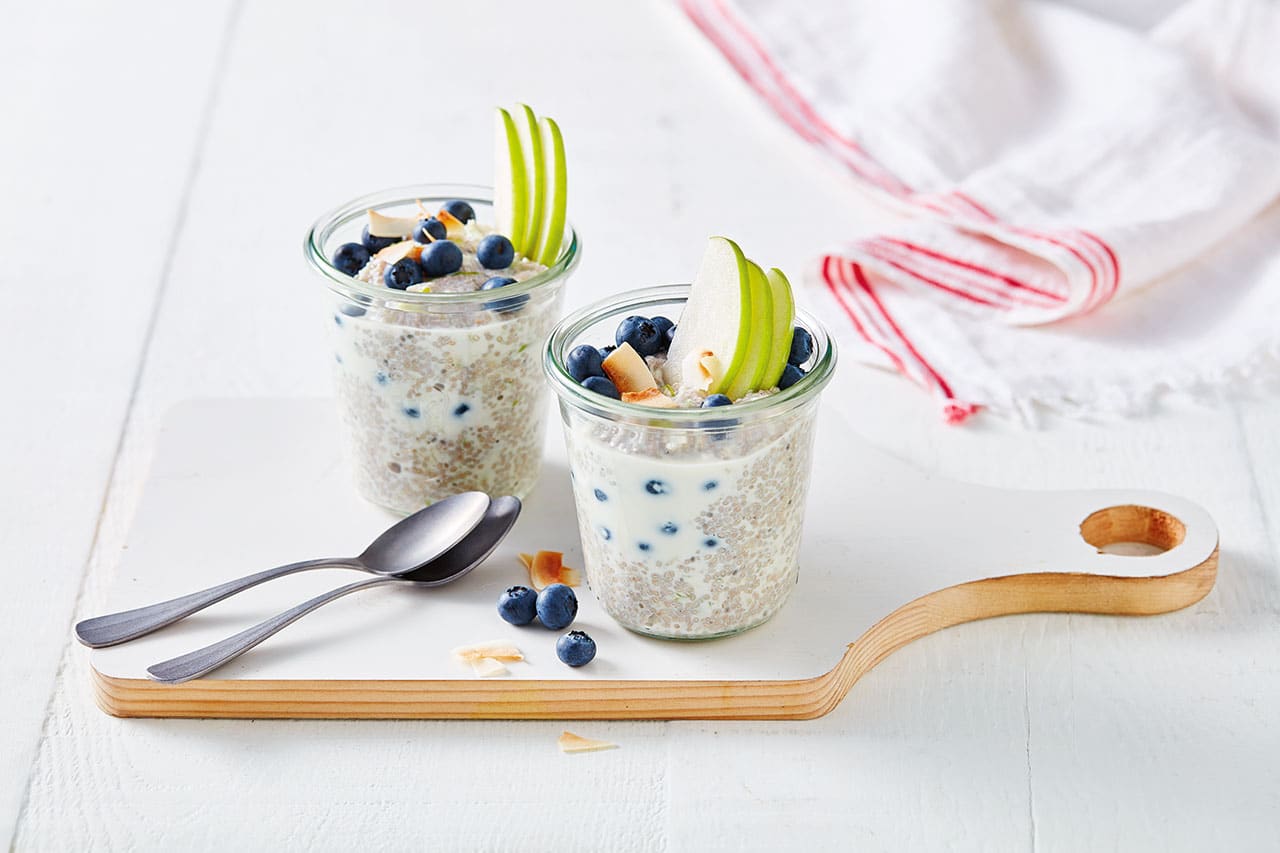 Two Blueberry Chia Pots