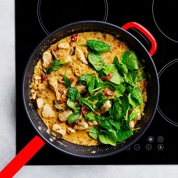 with added spinach