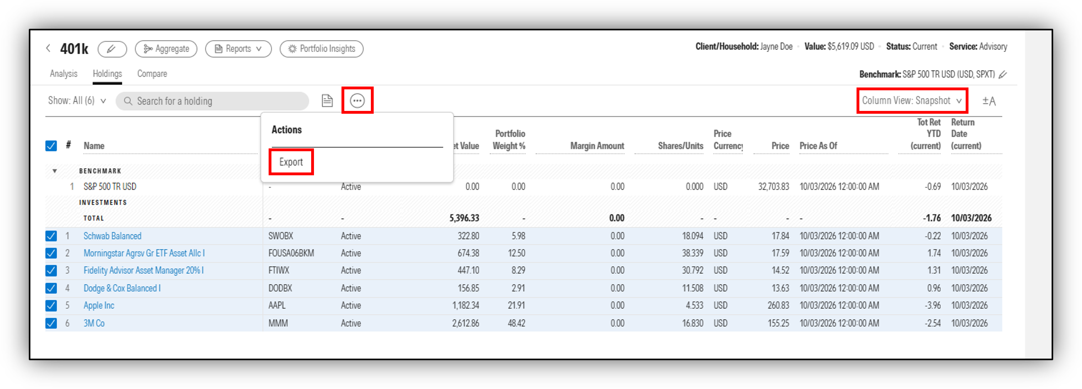 Advisor Workstation Support