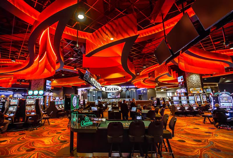 Casino floor with games