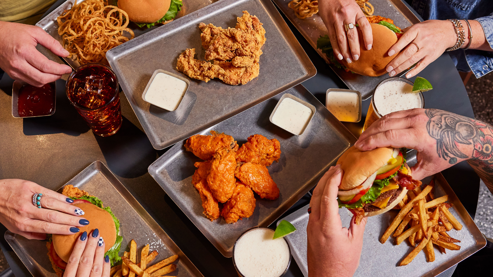 Group of Friends Enjoying Collective Kitchen(s) Food