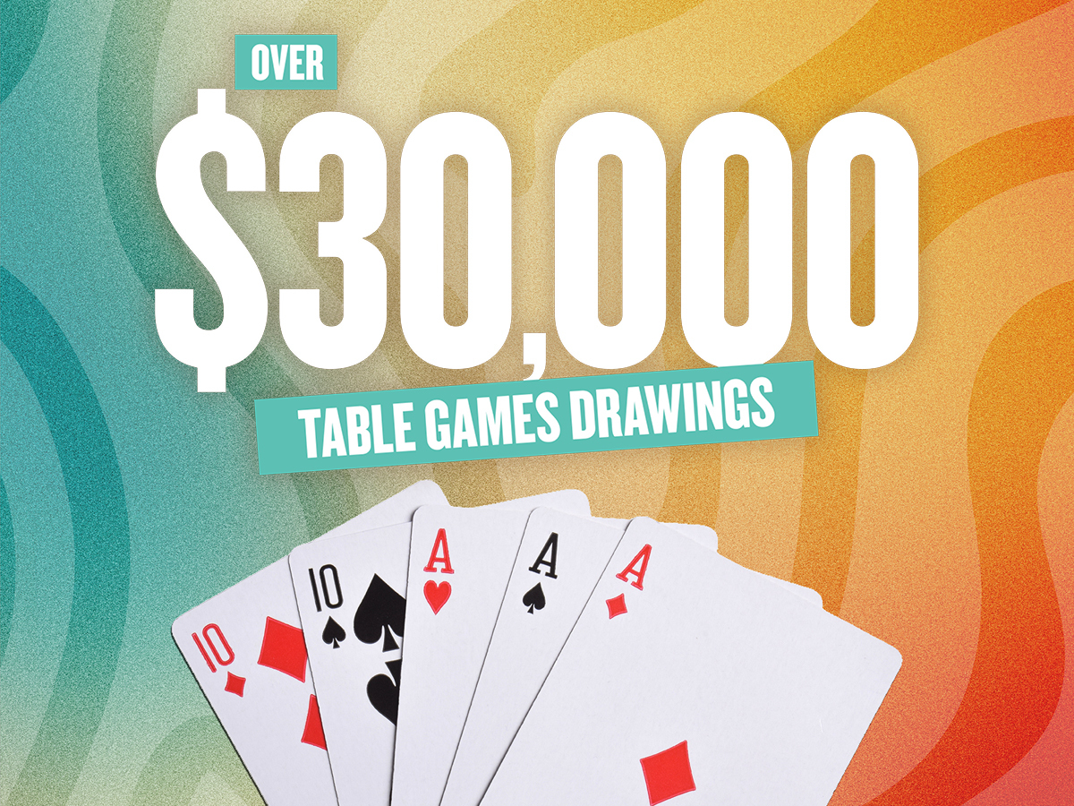 $30,000 Tables Games Drawings Promotion Image
