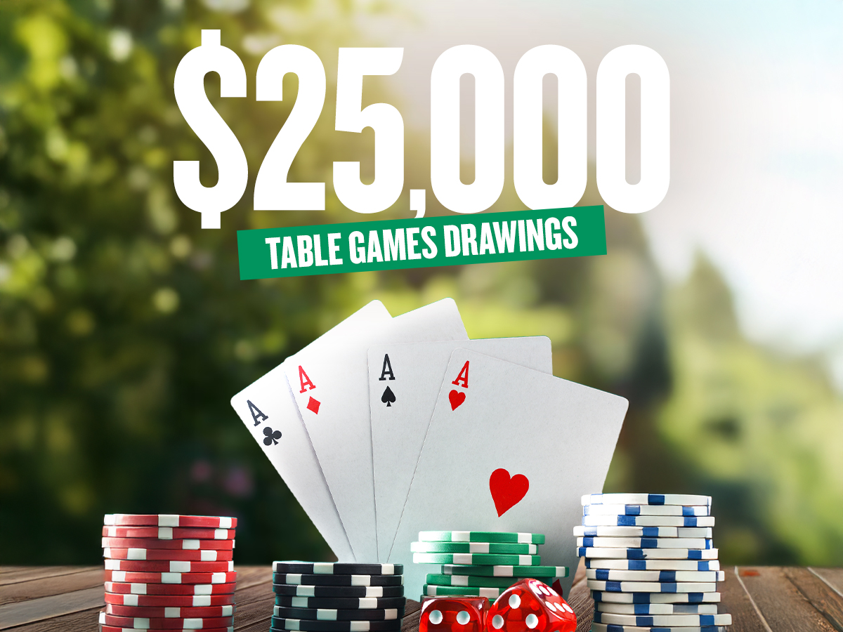 $25,000 Tables Games Drawings Promotion Image