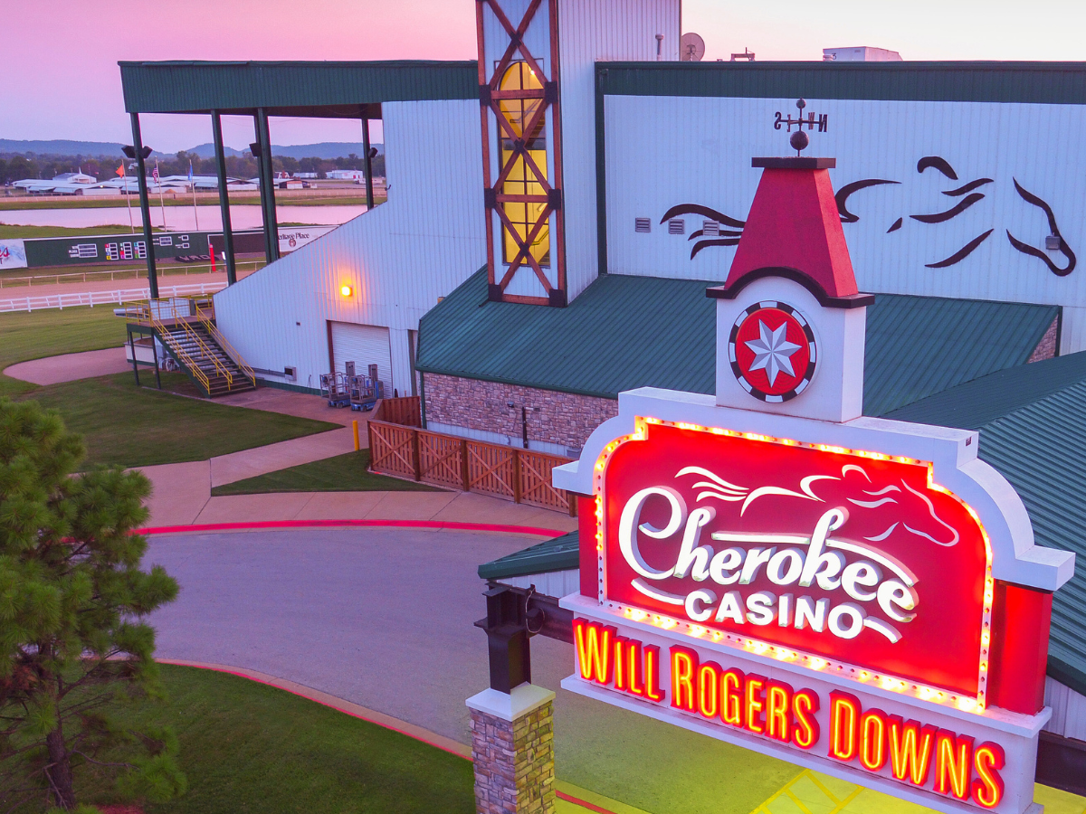 Cherokee Casino Will Rogers Downs Property Building Exterior