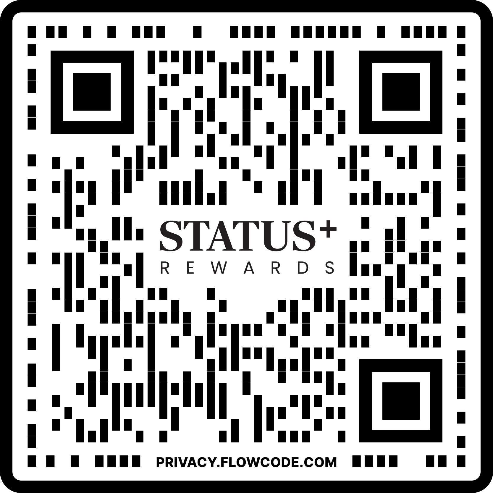 Status+ Rewards QR Code for Mobile App