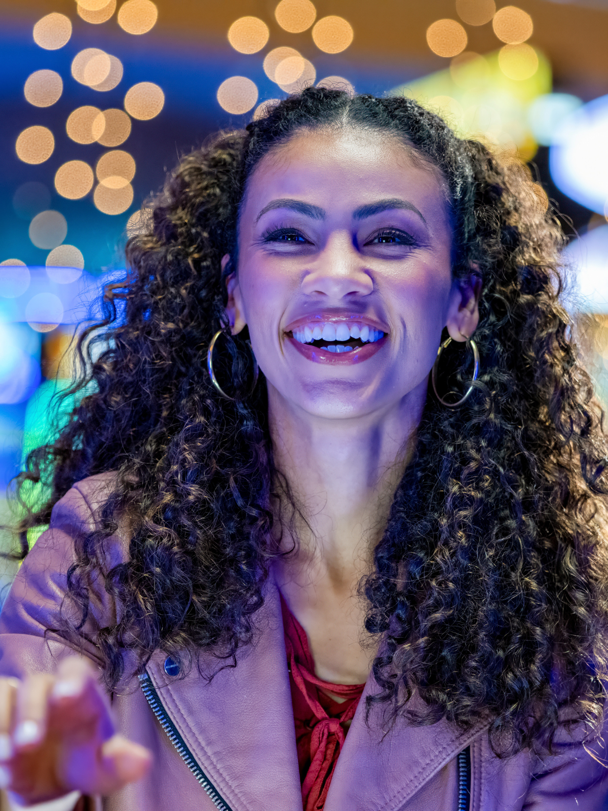 Girl Playing Slot Machine