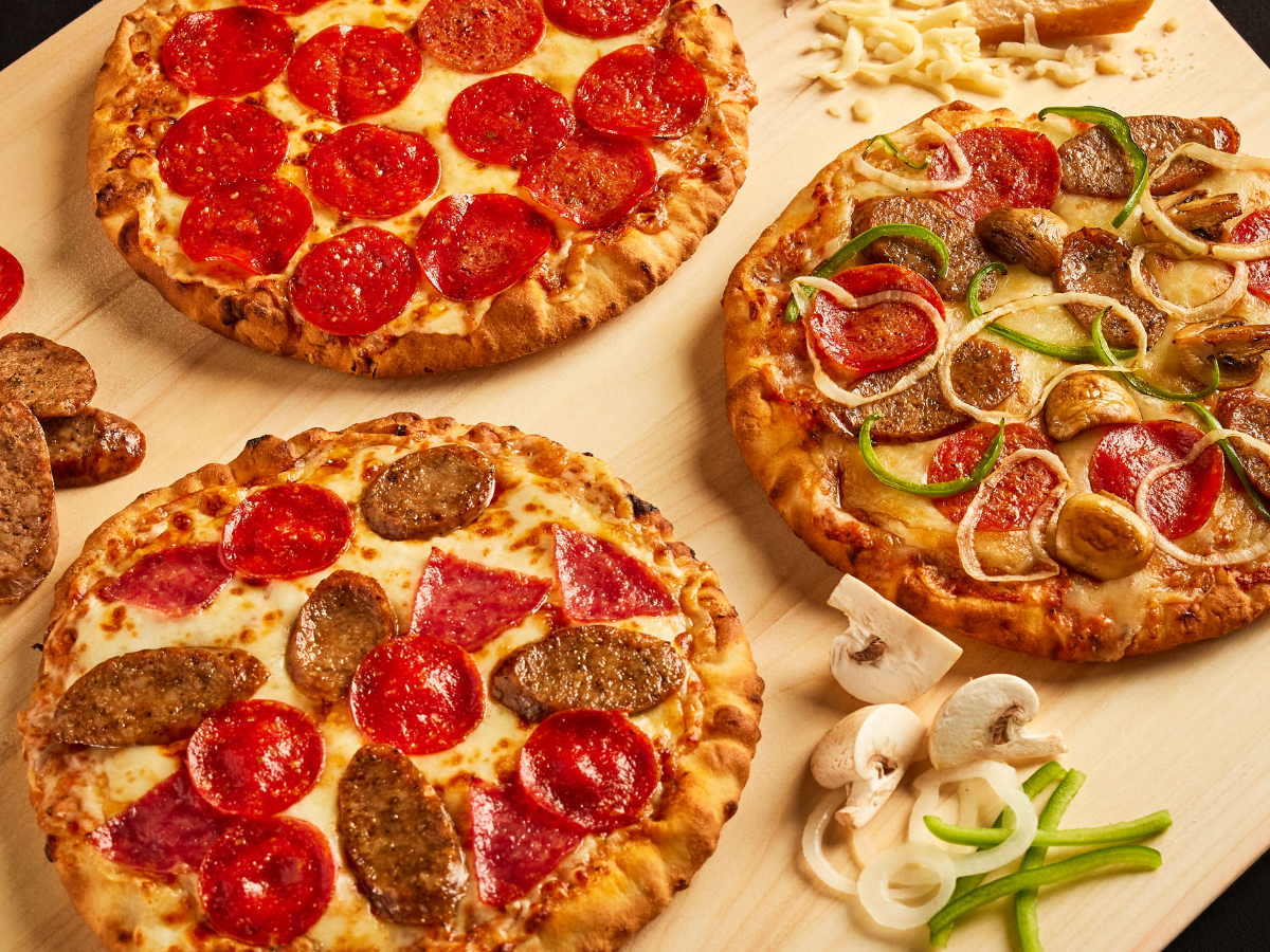 Multiple Pizzas at Dough Mama's Restaurant