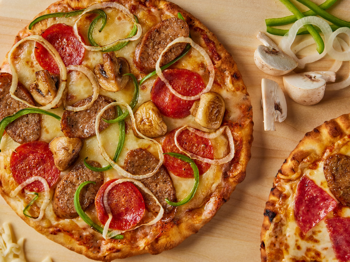 Supreme Pizza at Dough Mama's Restaurant