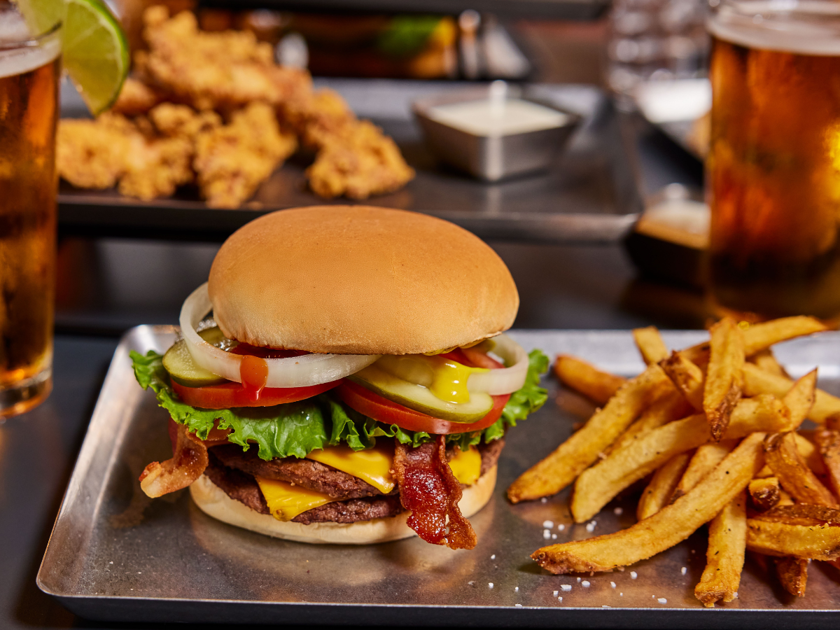 Juicy Double Cheeseburger at Burger & Chicken Restaurant