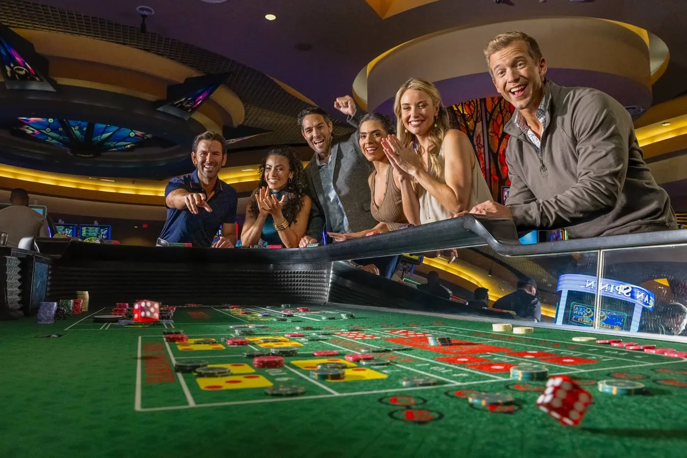Happy people playing craps