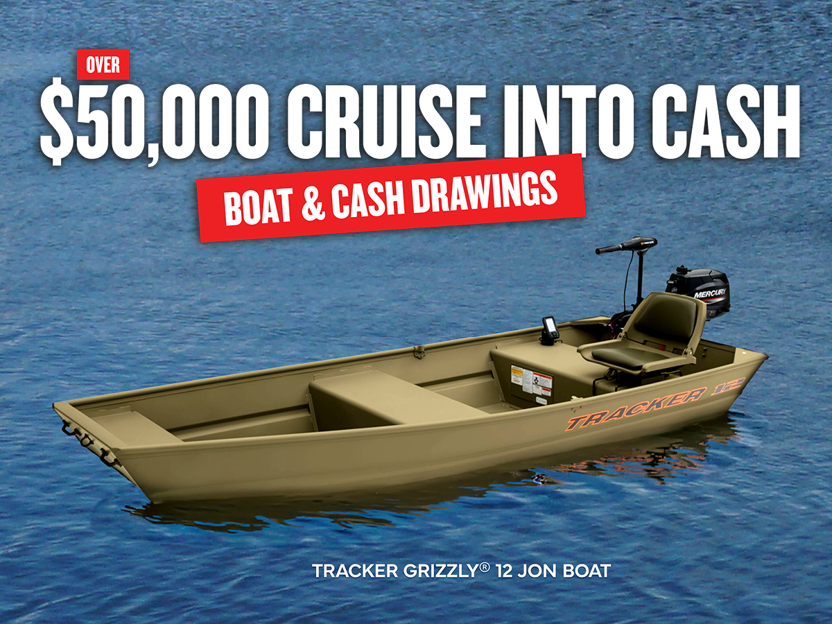 Over $50,000 Cruise Into Cash + Boat Drawings Promo Image