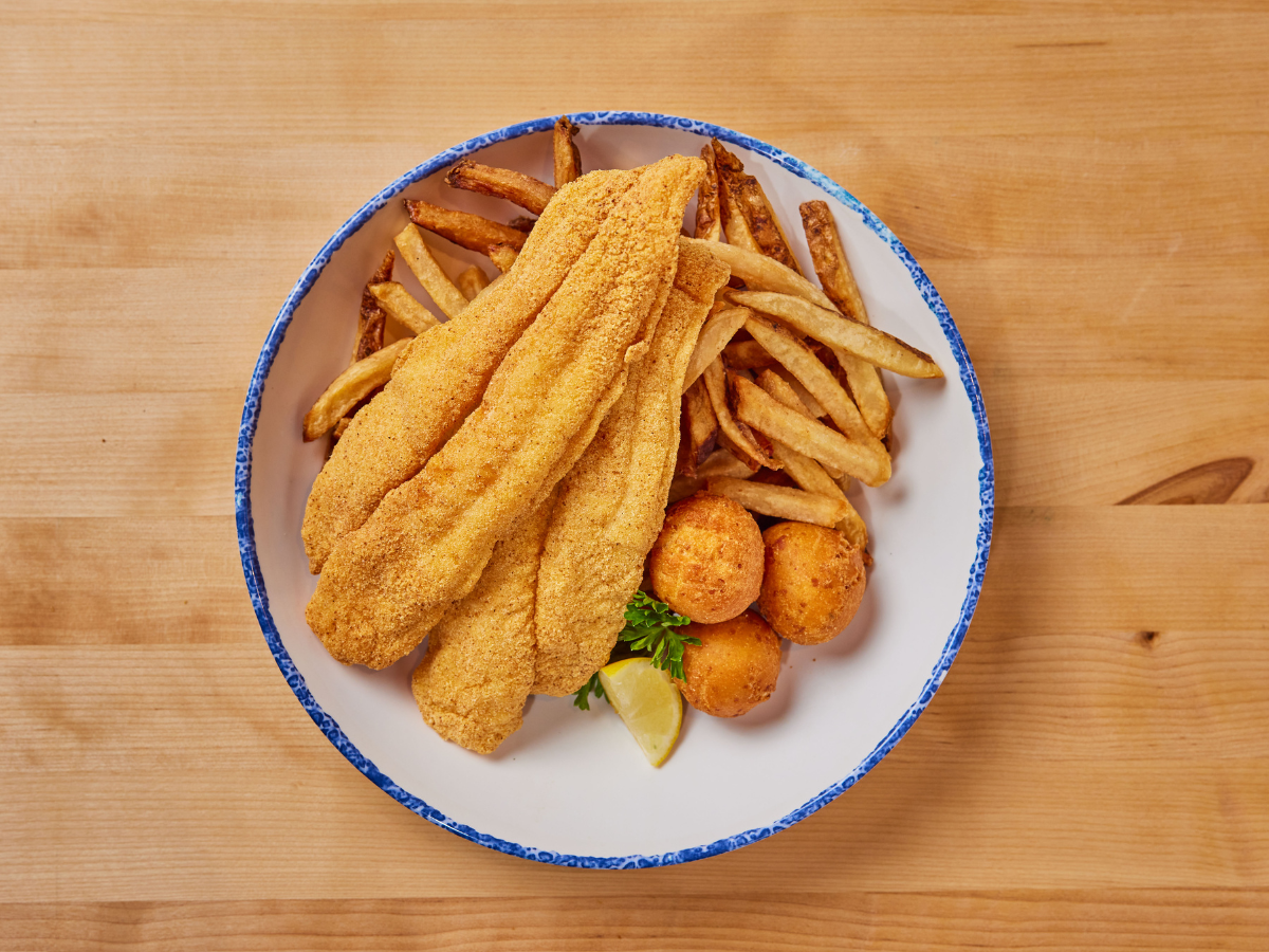 Catfish Plate at Pinch of Southern Restaurant