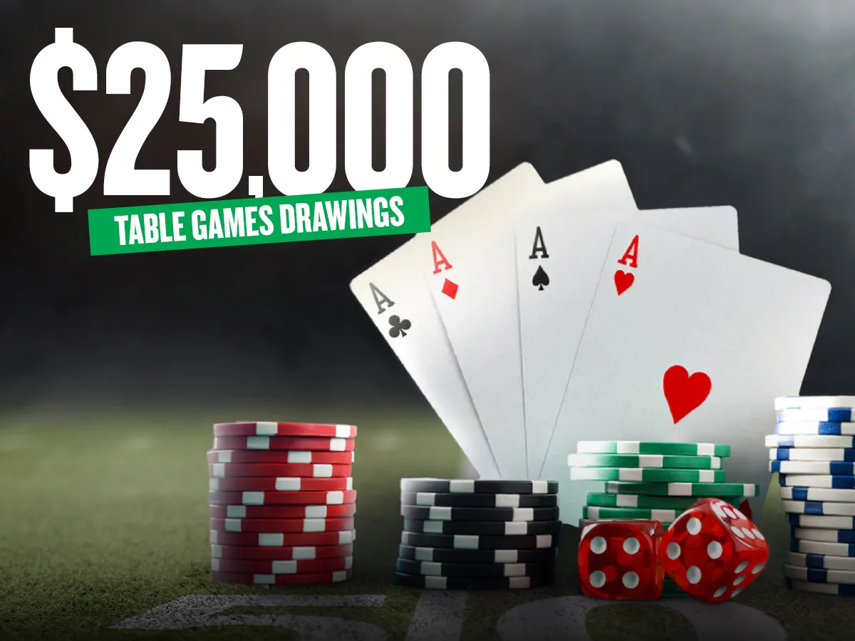 $25,000 Tables Games Drawings Promotion Image