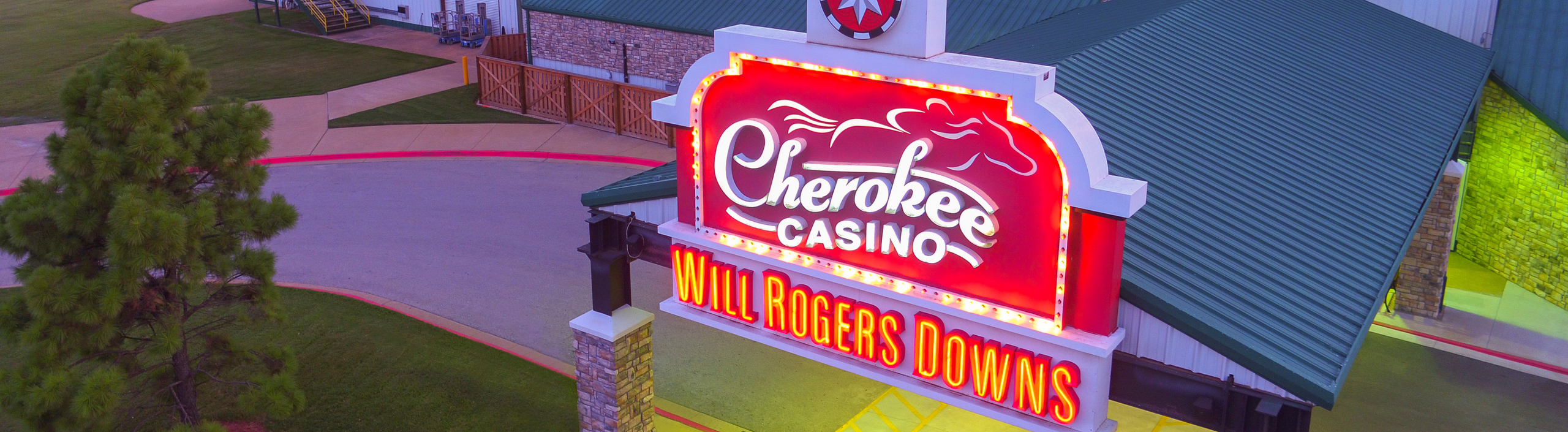 Will Rogers Downs Exterior Building