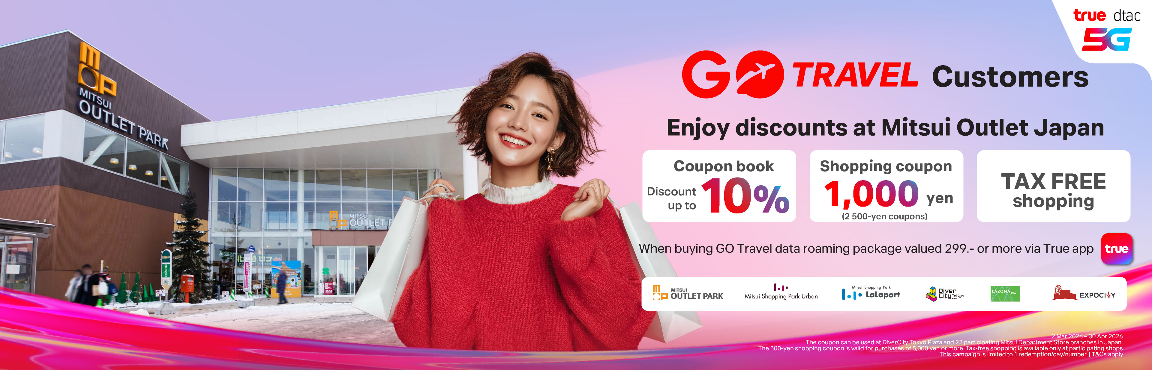 Travel abroad with Affordable Roaming Packages | True-dtac