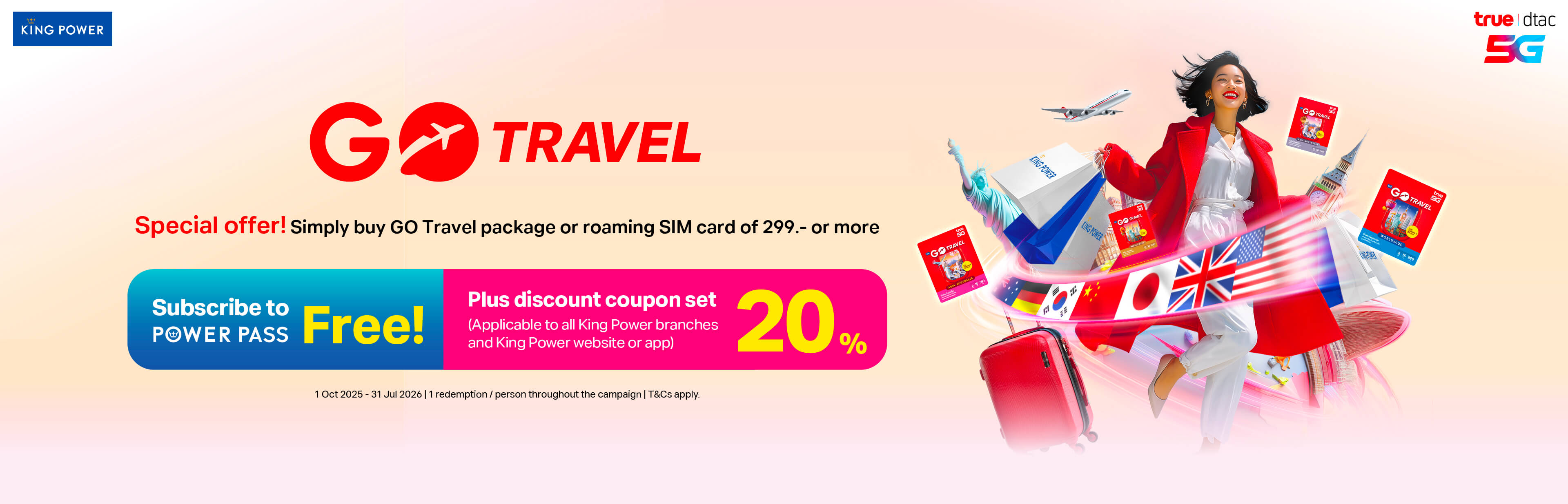 Travel abroad with Affordable Roaming Packages | True-dtac