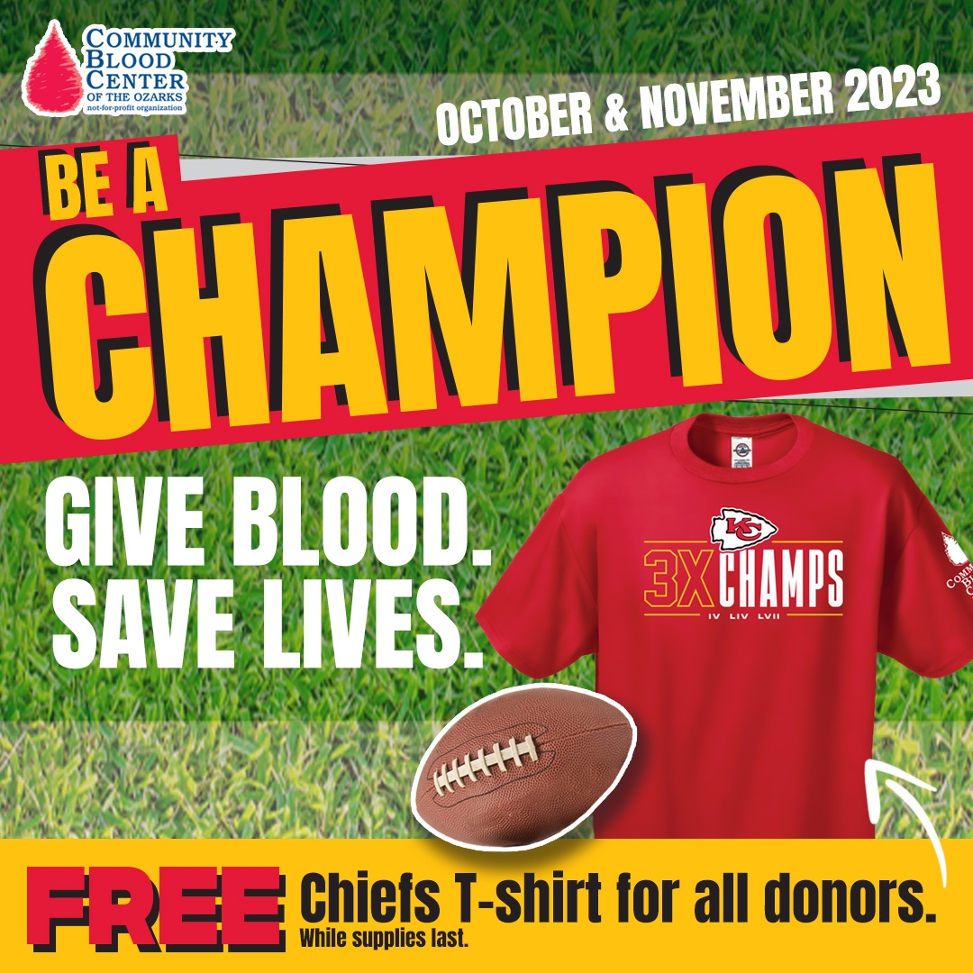 Enter to win Chiefs football tickets! - Community Blood Center