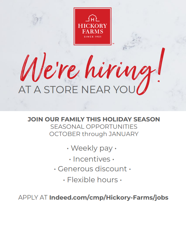 Hickory Farms Job Cross Creek Mall
