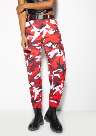 Camo Print Baggy Belted Cargo Pants | Shop All Girls | rue21