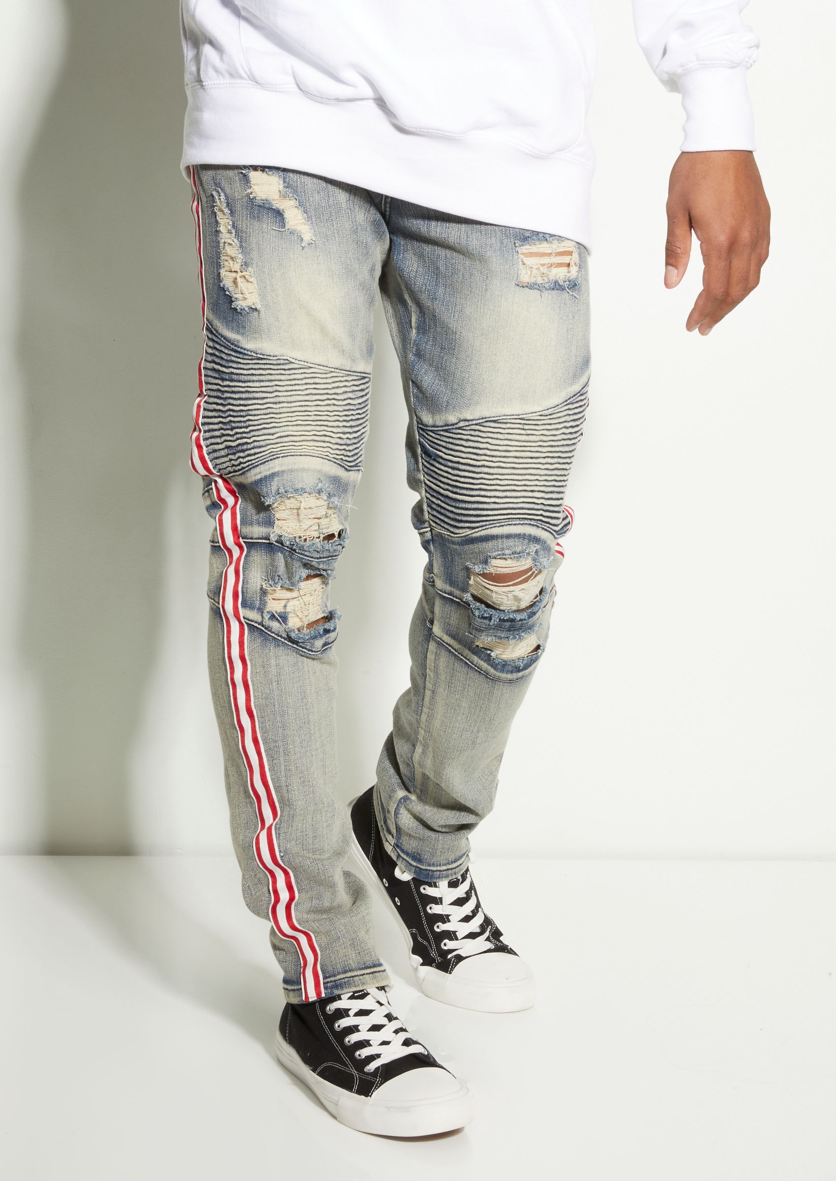 light washed moto jeans