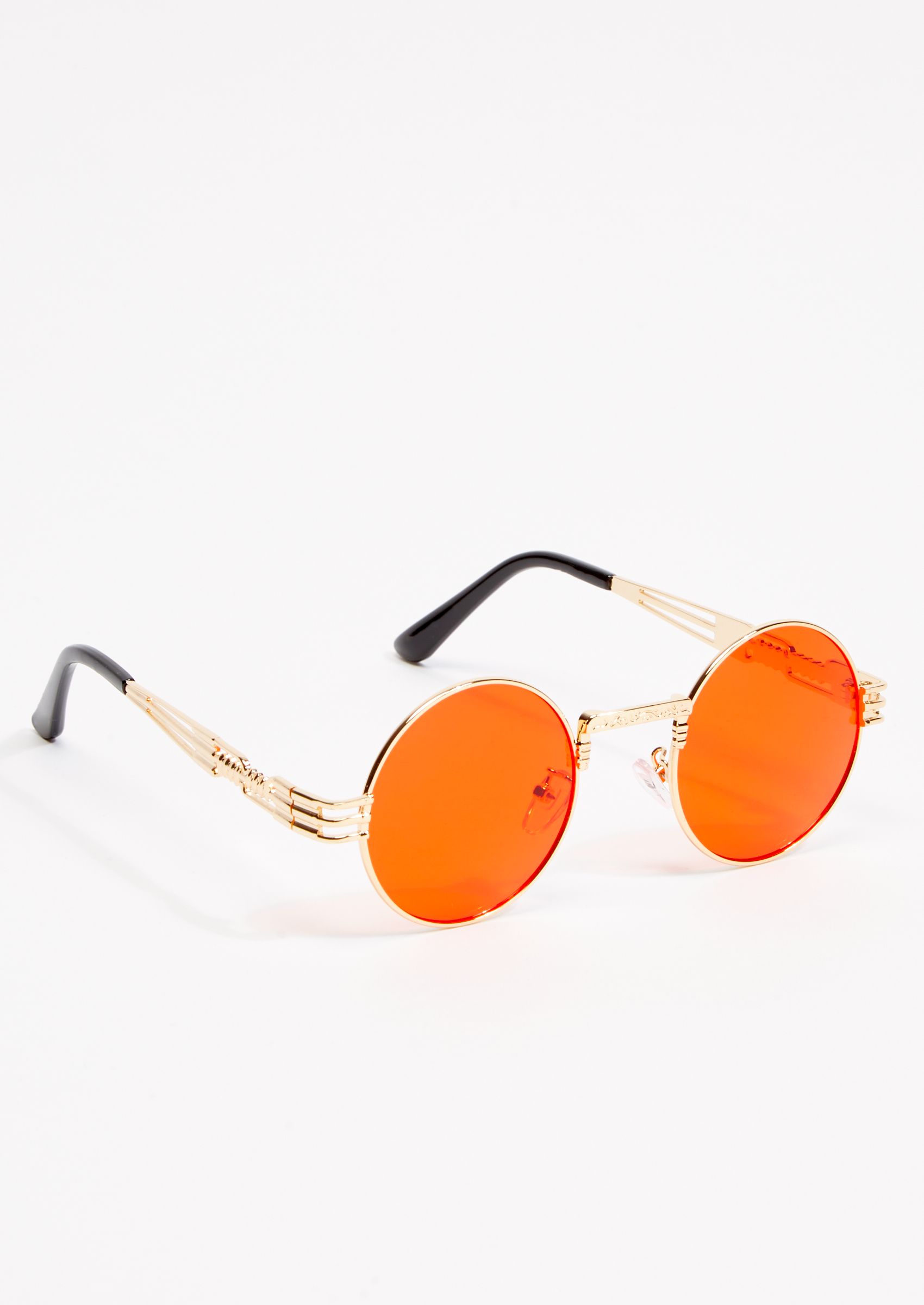 orange round glasses