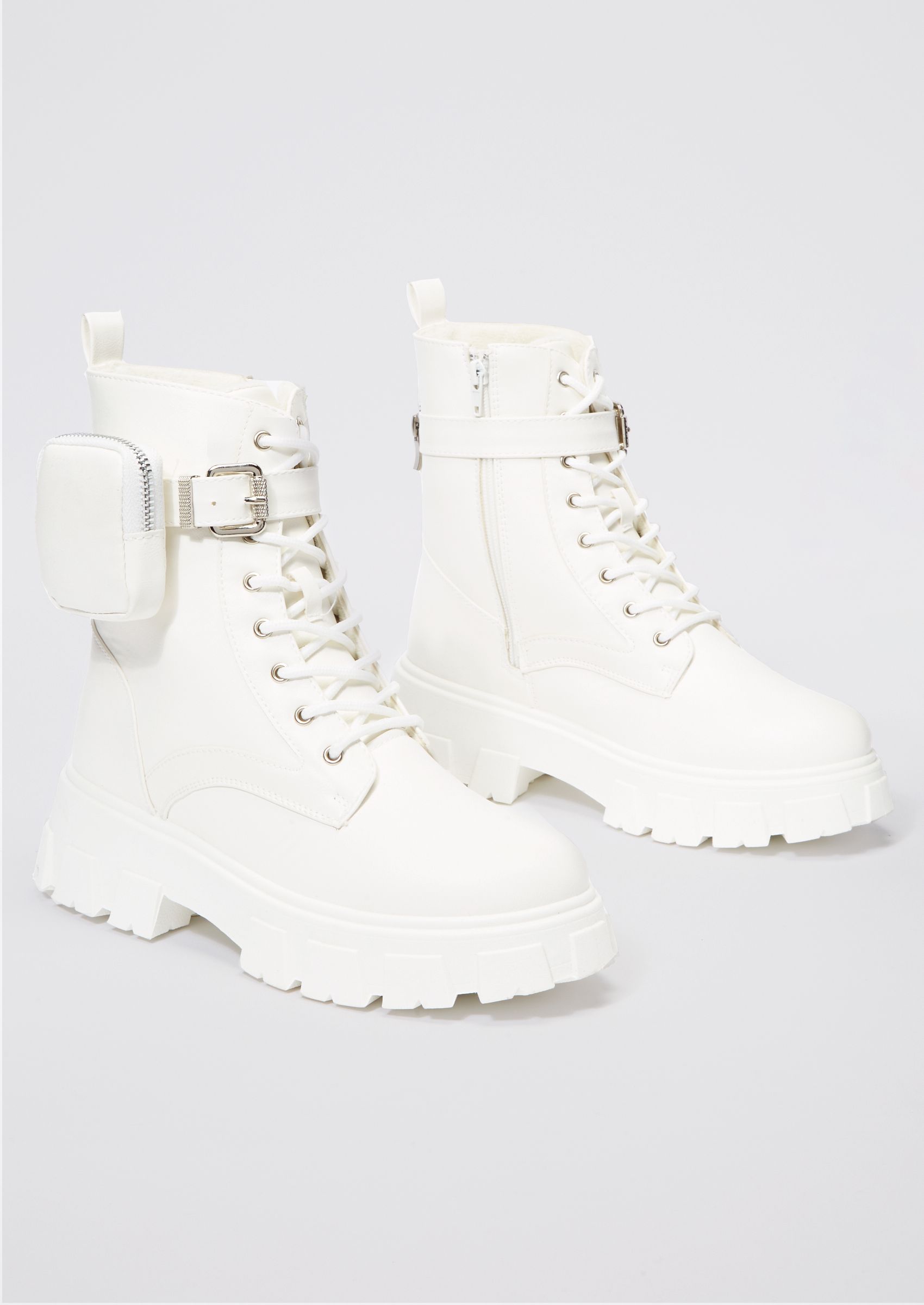 white combat boots rue 21