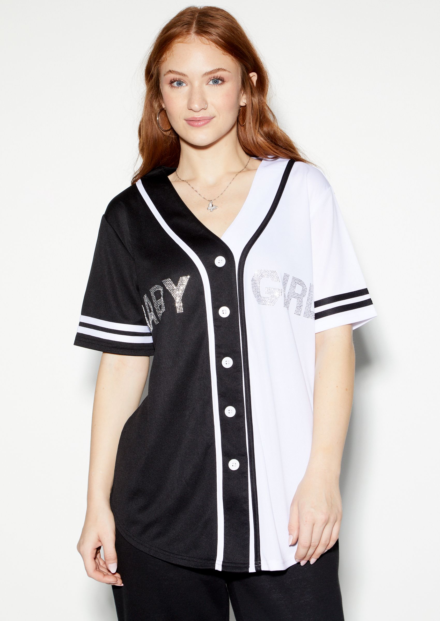 Graphic Baseball Jersey – Charlotte Russe