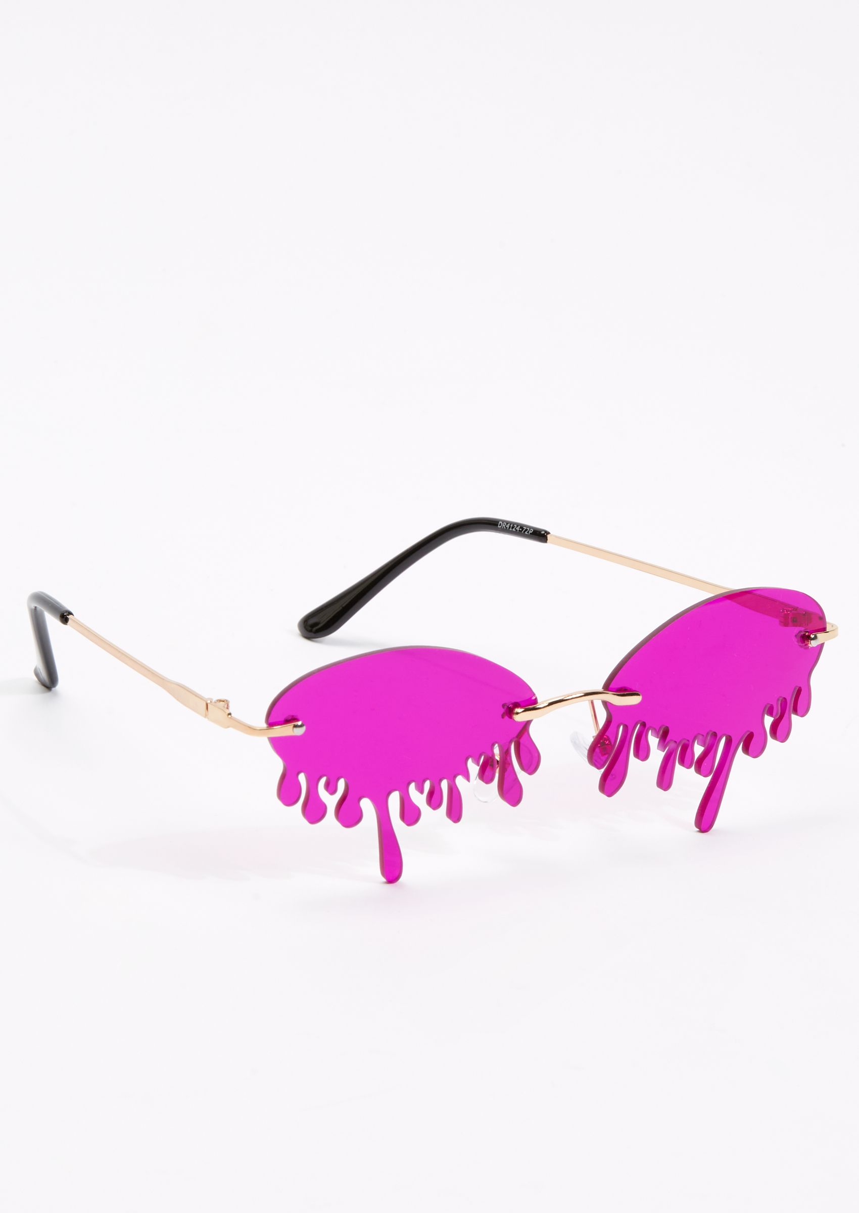 pink drip glasses