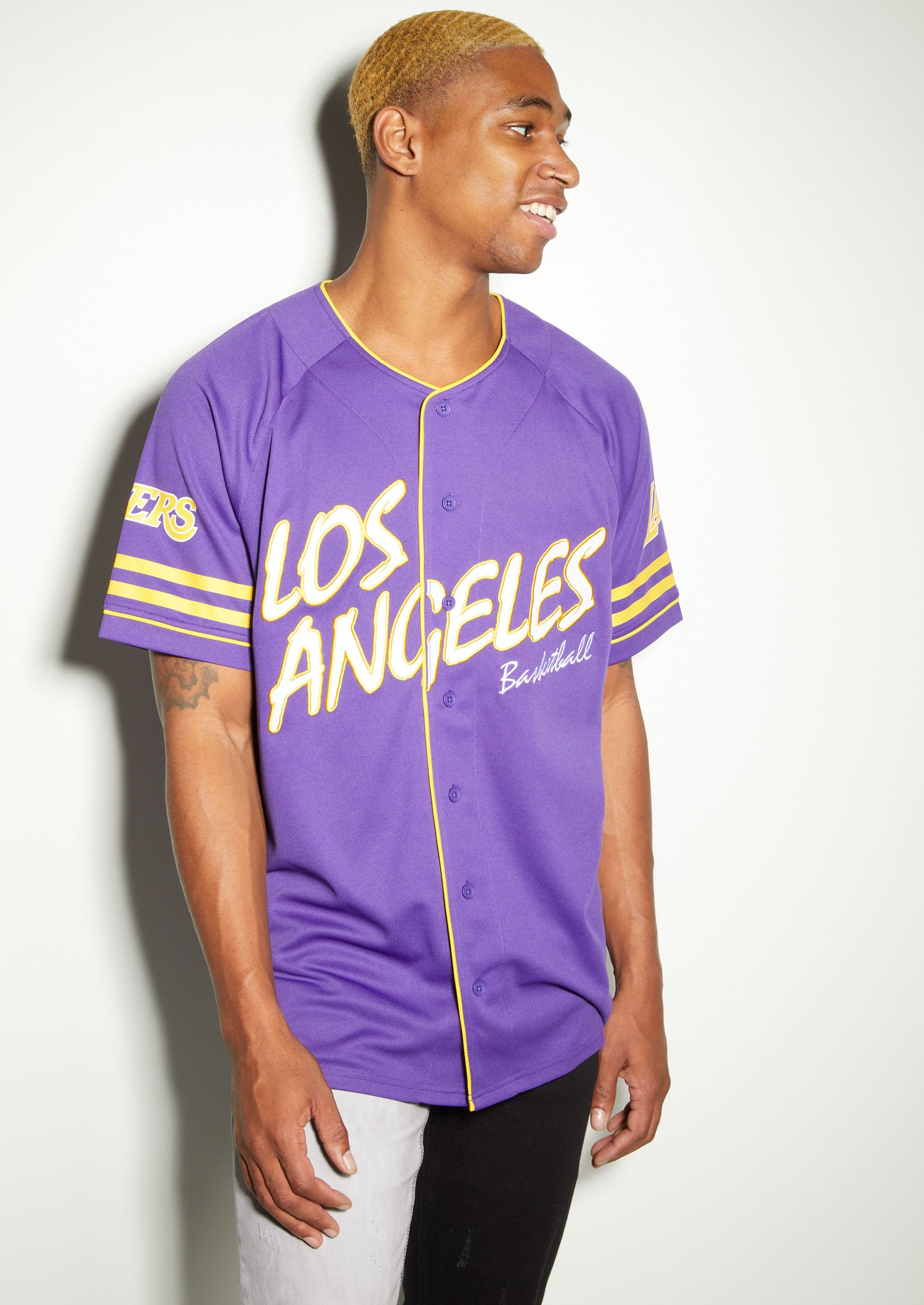 lakers baseball shirt