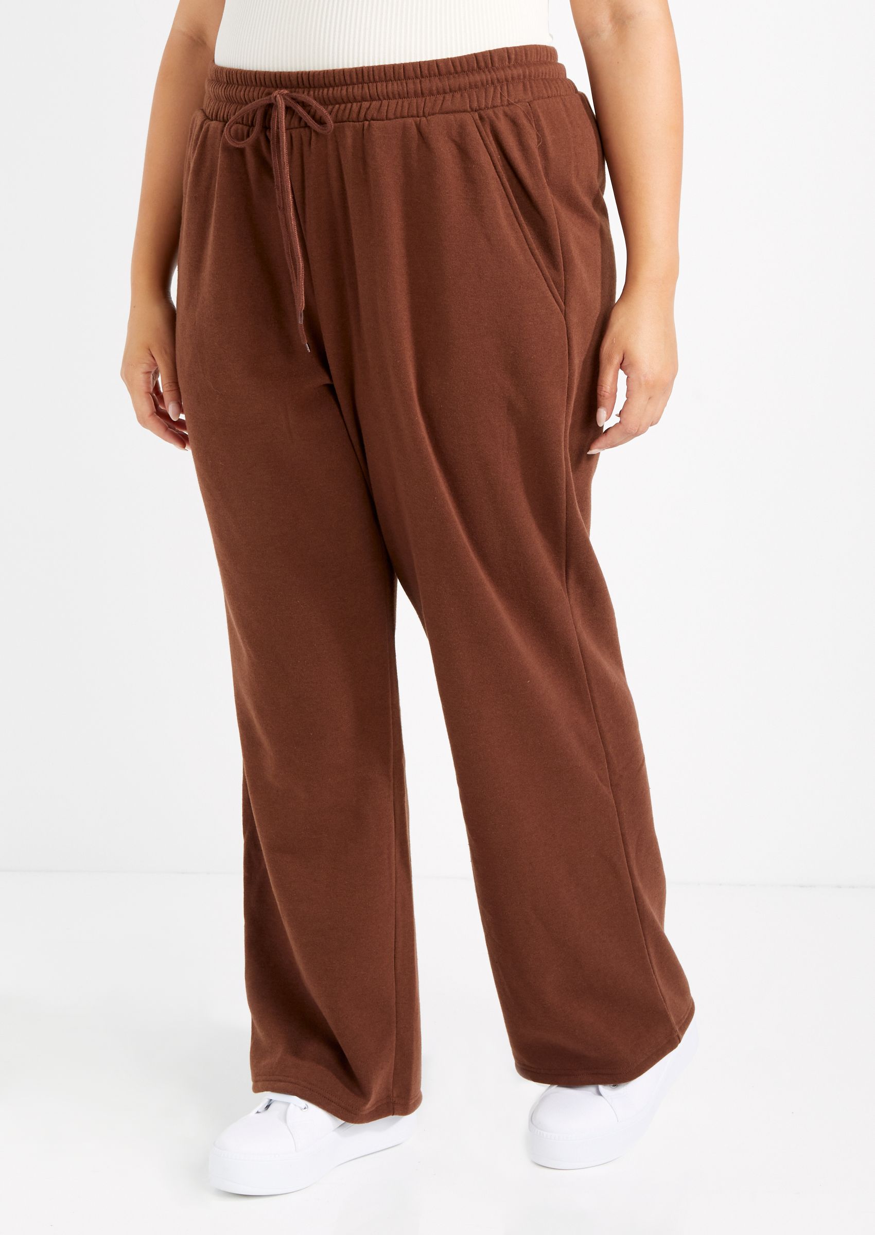 brown fleece joggers