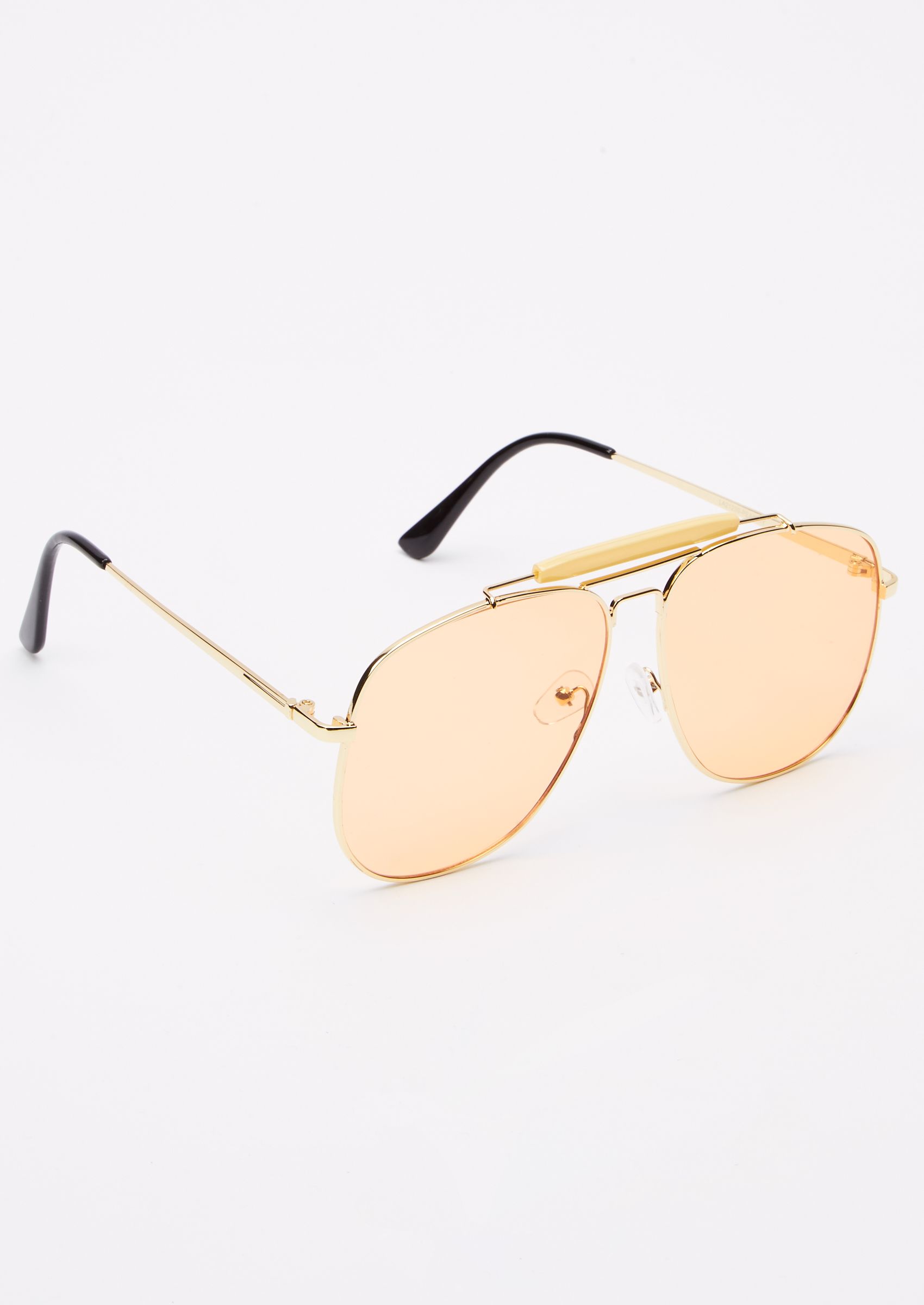 peach aviator sunglasses