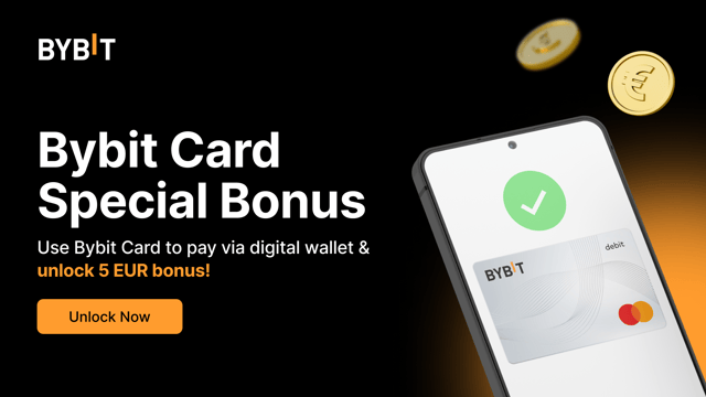Bybit Card: Tap, Pay and Earn 5 EUR Bonus With Your Digital Wallet!