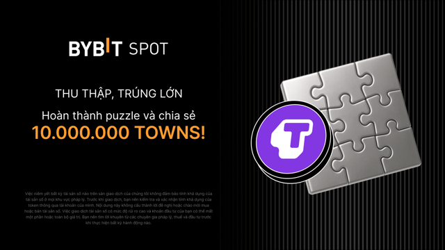 Hoàn thành puzzle và thắng lớn: 10.000.000 TOWNS đang chờ