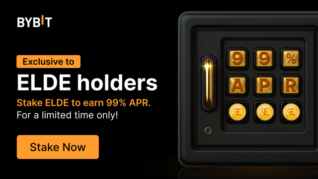 Join the ELDE party: Stake ELDE to enjoy up to 99% APR and share a 300,000 ELDE prize pool