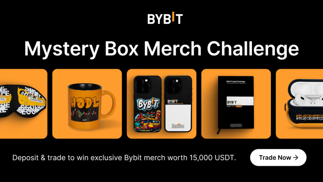 Mystery Box Merch Challenge: Unlock 15,000 USDT worth of exclusive Bybit treasures!