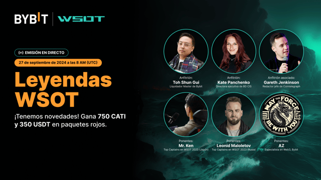 Leyendas WSOT: ¡Tenemos novedades! Gana xxx CATI y 750 USDT en paquetes rojos.