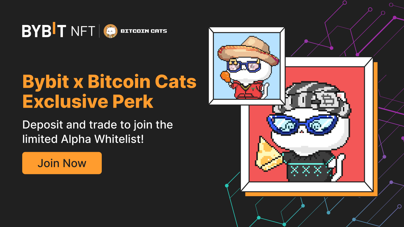 Bybit Announcement | Bybit Web3 x Bitcoin Cats Genesis: Alpha Whitelist  Spots Up for Grabs