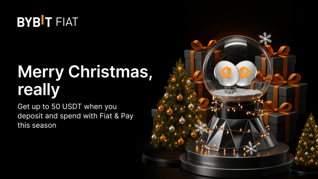 Bybit Fiat & Pay Christmas season: Earn from a 25,000 USDT Christmas prize pool