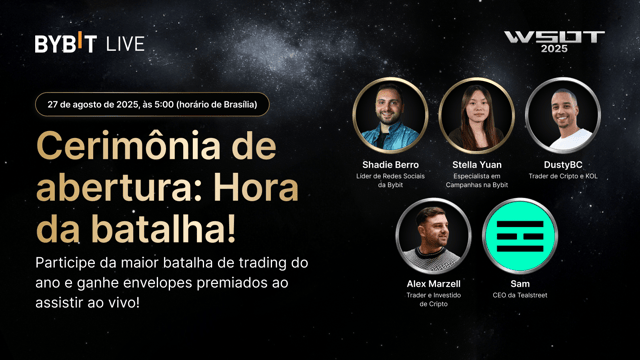 [Transmissão ao vivo] Cerimônia de abertura do WSOT 2025: Prêmio de 10 milhões de USDT e os melhores traders do mundo!