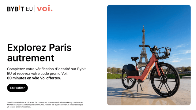 Bybit EU x Voi : 60 minutes de vélo offertes à Paris pendant la Paris Blockchain Week