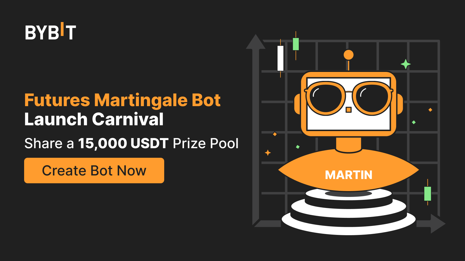 Bybit Announcement | Futures Martingale Bot Launch Carnival: Share a 15,000  USDT Prize Pool