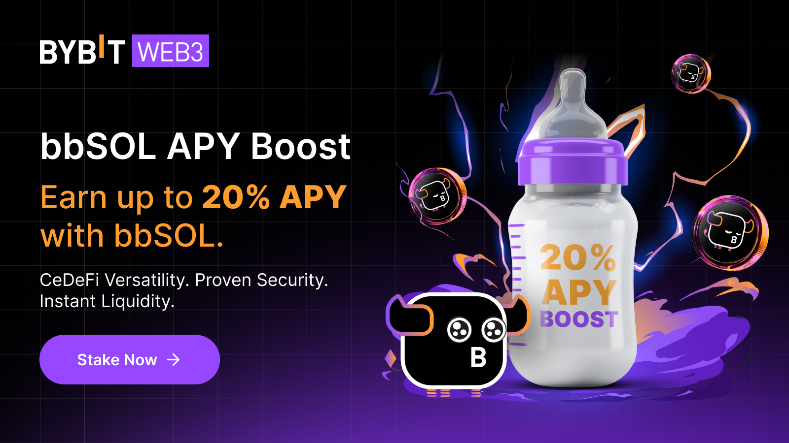 Bybit Announcement | Supercharge Your Staking with bbSOL APY Boost: Now Up  to 20%