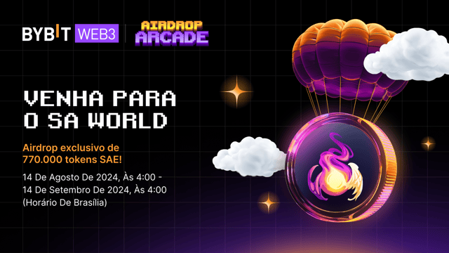 Airdrop do SA World: Venha para o SA World e ganhe uma parte dos 770.000 tokens SAE!